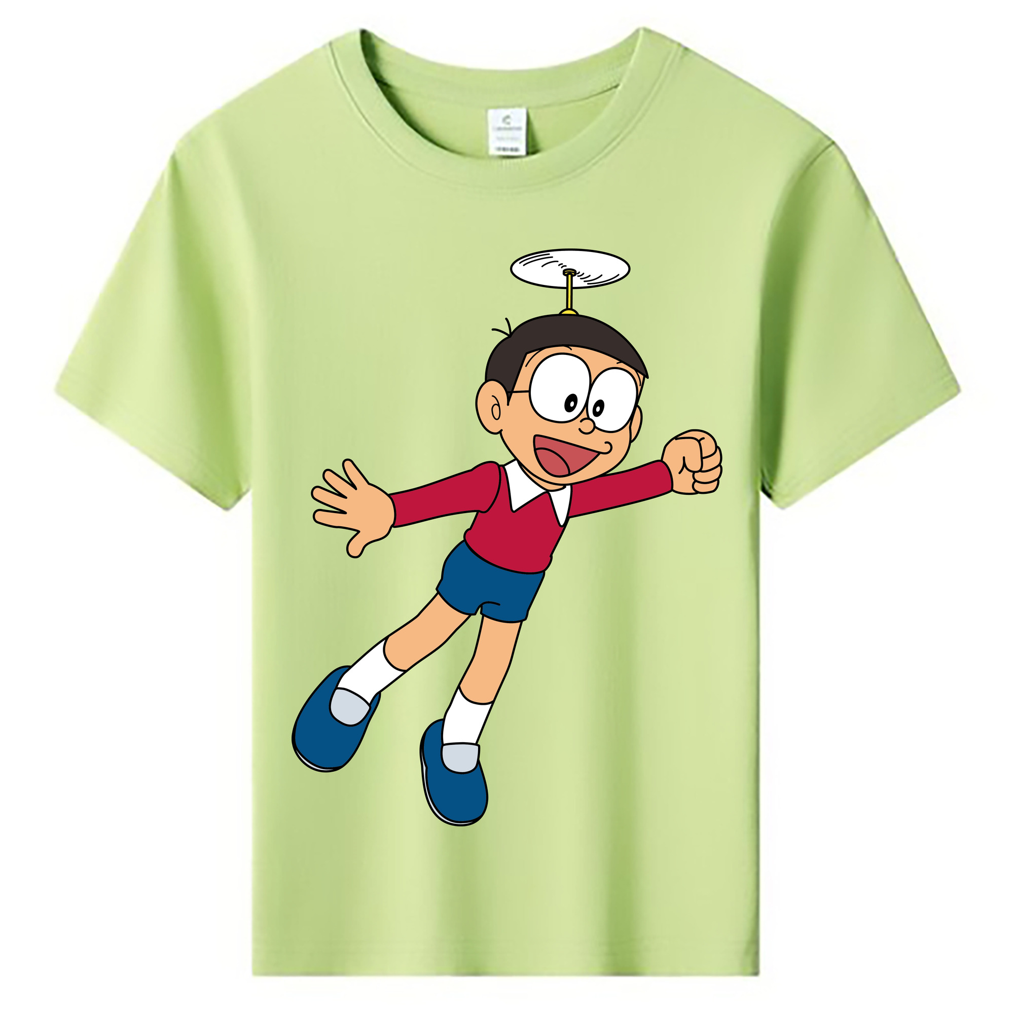 （画像用） ドラえもん 野比 のび太 Doraemon Nobita Nobi 綿100％キッズTシャツ（フロントプリント）